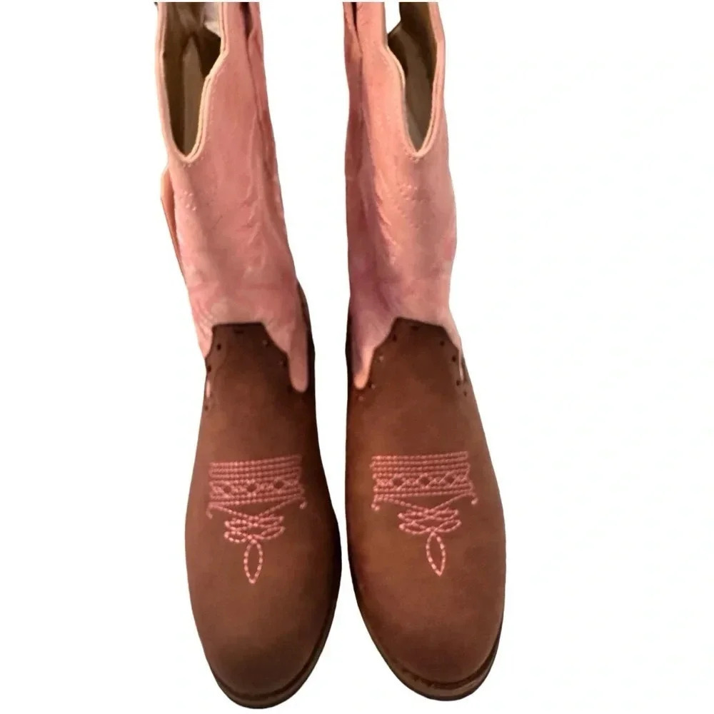 NWT Kids Cowboy Boots Western Round Toe Cowgirl Boots - Picture 3 of 6